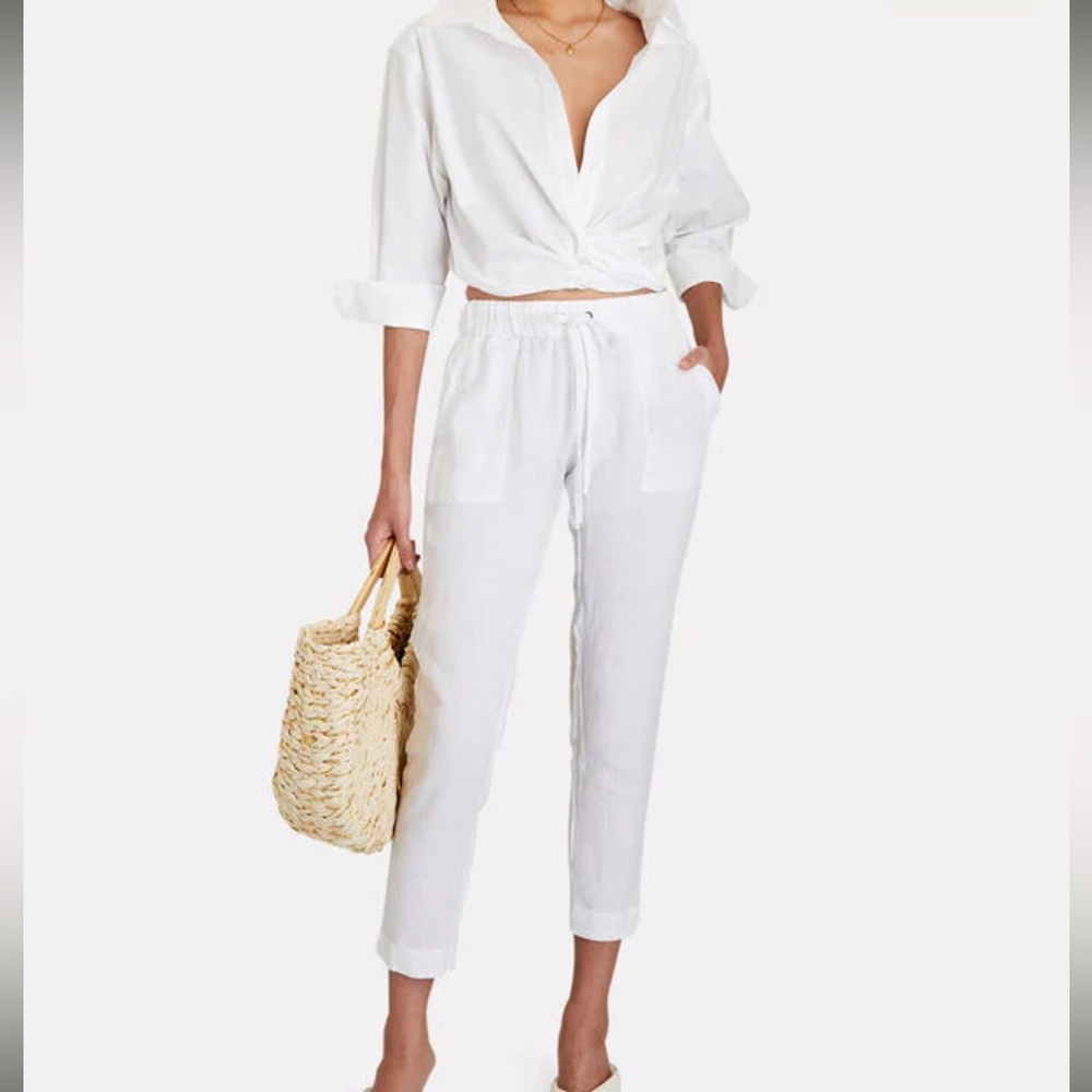 100% French Linen Easy Pant in white
ENZA COSTA size 2 / medium nwot